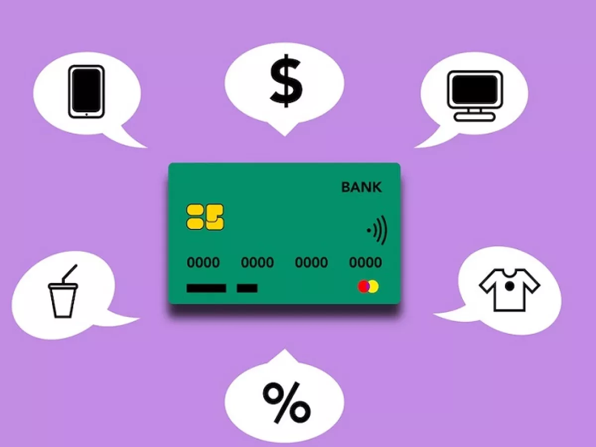 Credit card and financial symbols