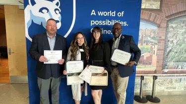 Students at the 2024 student leadership awards