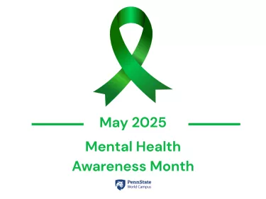 May 2025 Mental Health Awareness green ribbon 